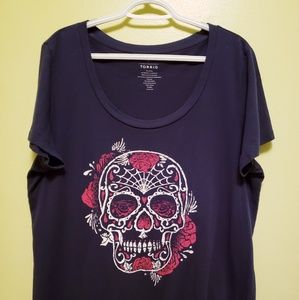 Torrid sugar skull graphic tee size 1